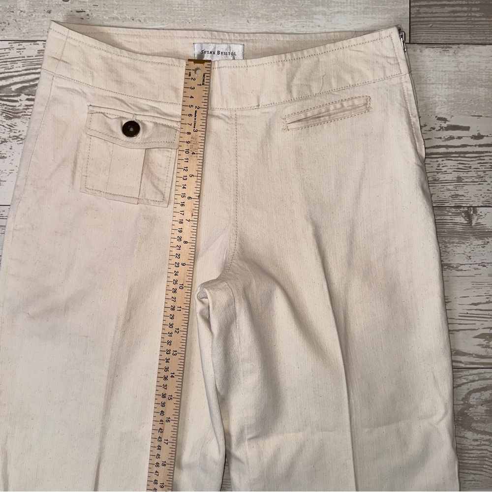 Susan Bristol Cream Stretch Straight-Leg Pants Women’s Size 6‎ - Picture 7 of 12